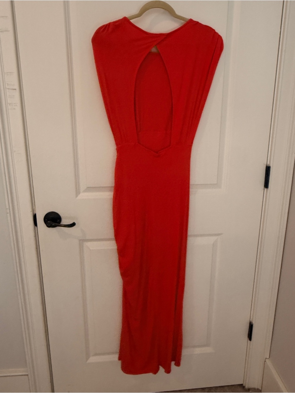 Free People Coral Backless Maxi Dress with Keyhole Back - Picture 1 of 3